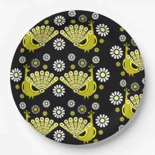Assiettes En Carton Peacock Bird Art graphique
