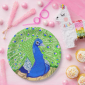 Assiettes En Carton Peacock bleu (Fête)
