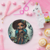 Assiettes En Carton Peacock du royaume animal (Fête)