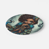 Assiettes En Carton Peacock du royaume animal (Angle)