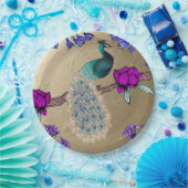 Assiettes En Carton Peacock En Or (Fête)