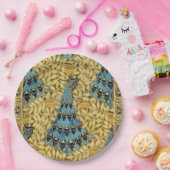 Assiettes En Carton Peacocks Birds Rowan Trees Art Nouveau (Fête)