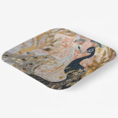 Assiettes En Carton Peacocks Gold Parties scintillant Love Blush Rose (Angulaire)