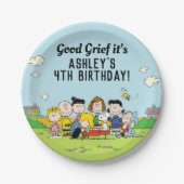 Assiettes En Carton Peanuts | Charlie Brown and Gang Birthday (Devant)
