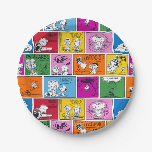 Assiettes En Carton PEANUTS | Classic Comic Motif (Devant)
