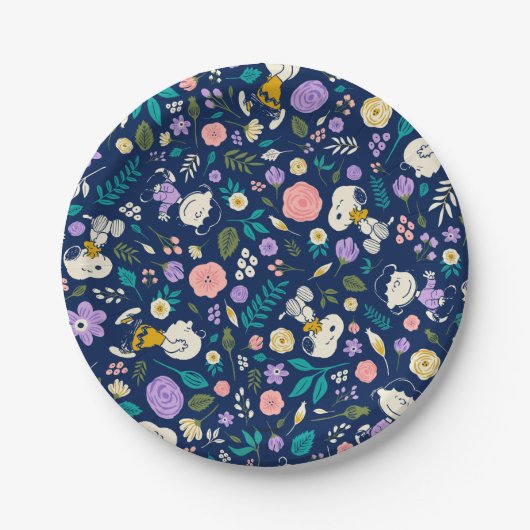 Assiettes En Carton Peanuts In Bloom Pattern (Devant)