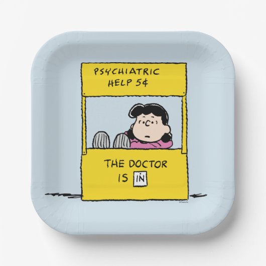 Assiettes En Carton Peanuts | Lucy & the Doctor Is In (Recto)