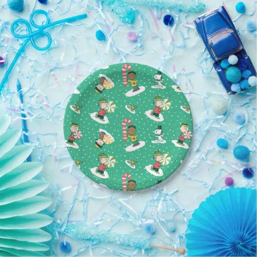 Assiettes En Carton Peanuts Peppermint Dreams Snowflake Motif (Fête)