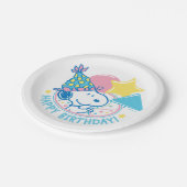Assiettes En Carton PEANUTS | Snoopy Joyeux Ballons d'anniversaire (Angle)