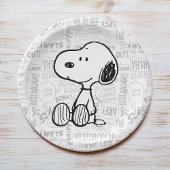 Assiettes En Carton PEANUTS | Snoopy on Black White Comics