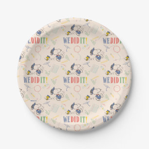 Assiettes En Carton Peanuts Snoopy Woodstock Nous avons réussi Diplôme