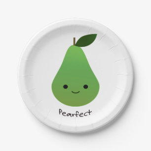 Assiettes En Carton Pearfect Cute Kawaii Pear