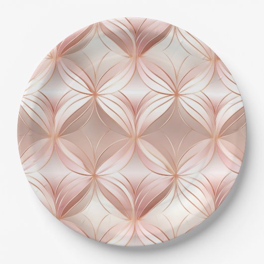 Assiettes En Carton Pearl Rose Gold (Devant)