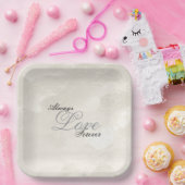 Assiettes En Carton Pearl White Glam Amour toujours Mariage (Fête)