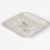 Assiettes En Carton Pearl White Glam Amour toujours Mariage (Angulaire)