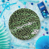 Assiettes En Carton Peau Empreinte de léopard couleur rétro #112 (Fête)