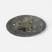 Assiettes En Carton Peau et tepee d'or noir Boho Glam (Angle)