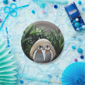 Assiettes En Carton Pebguins Pierre Plante Plaques de papier photo 7 p (Fête)