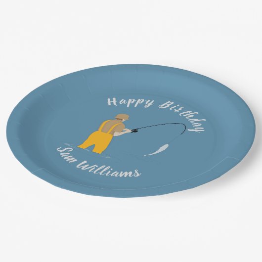 Assiettes En Carton Pêche (Angle)