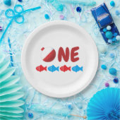 Assiettes En Carton Pêche 1er anniversaire (Fête)