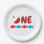 Assiettes En Carton Pêche 1er anniversaire (Devant)