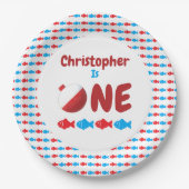 Assiettes En Carton Pêche 1er anniversaire (Devant)