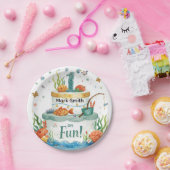 Assiettes En Carton Pêche 1er Anniversaire Fête avec Cake Design (Fête)