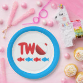 Assiettes En Carton Pêche 2e anniversaire (Fête)