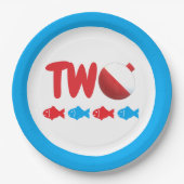 Assiettes En Carton Pêche 2e anniversaire (Devant)