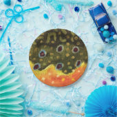 Assiettes En Carton Pêche à la mouche à la truite broyée (Fête)