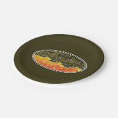 Assiettes En Carton Pêche à la mouche à la truite broyée (Angle)