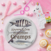 Assiettes En Carton Pêche à l'eau de mer Fête d'anniversaire du pêcheu (Fête)