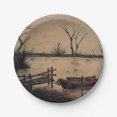Assiettes En Carton Pêche au lac (Devant)