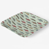 Assiettes En Carton Pêche de poisson Green fête d'anniversaire (Angulaire)