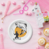 Assiettes En Carton Pêche de truite (Fête)