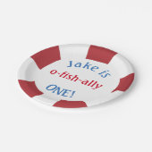 Assiettes En Carton Pêche des plats orientés pour l'anniversaire (Angle)