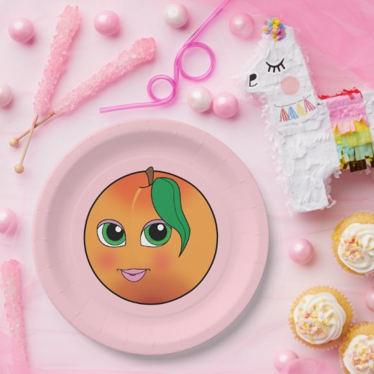 Assiettes En Carton Pêche douce (Fête)