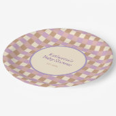 Assiettes En Carton Pêche Et Lavande Dustées (Angle)