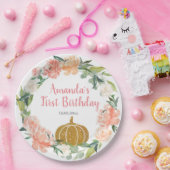 Assiettes En Carton Pêche florale notre peu d'anniversaire de (Fête)