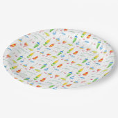 Assiettes En Carton Pêche inspirée (Angle)