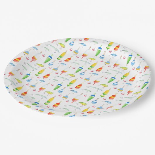 Assiettes En Carton Pêche inspirée (Angle)