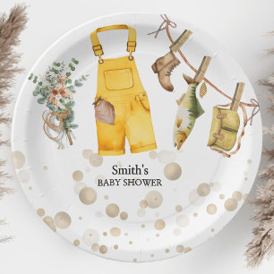 Assiettes En Carton Pêche Petit Baby shower Pêcheur