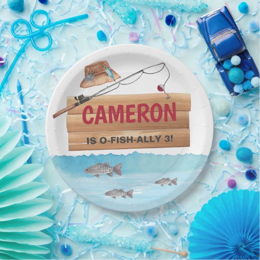 Assiettes En Carton Pêche Reel dans un certain plaisir, N'importe quel (Fête)