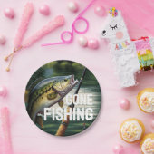 Assiettes En Carton Pêche Retraite Partie Fournitures serviettes (Fête)