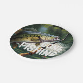 Assiettes En Carton Pêche Retraite Partie Fournitures serviettes (Angle)