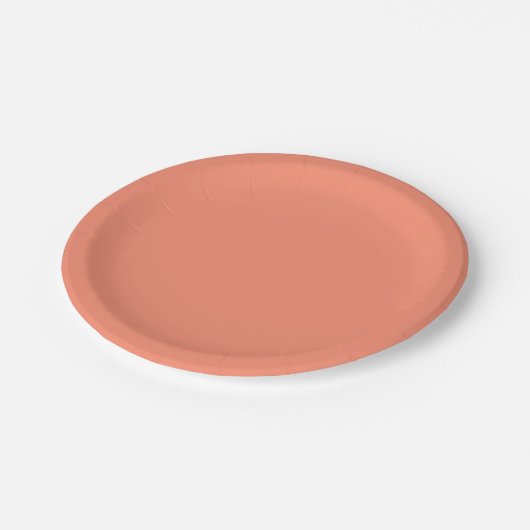 Assiettes En Carton Pêche solide (Angle)
