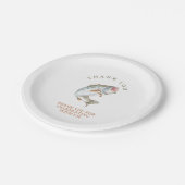 Assiettes En Carton Pêche terminée (Angle)