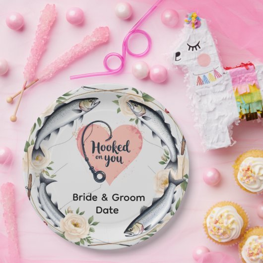 Assiettes En Carton Pêche Thème de mariage pour les amateurs de pêche (Fête)