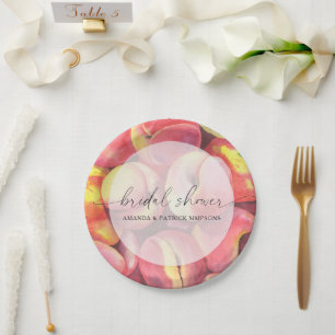 Assiettes En Carton Pêches - Baby shower