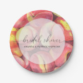 Assiettes En Carton Pêches - Douche nuptiale (Devant)